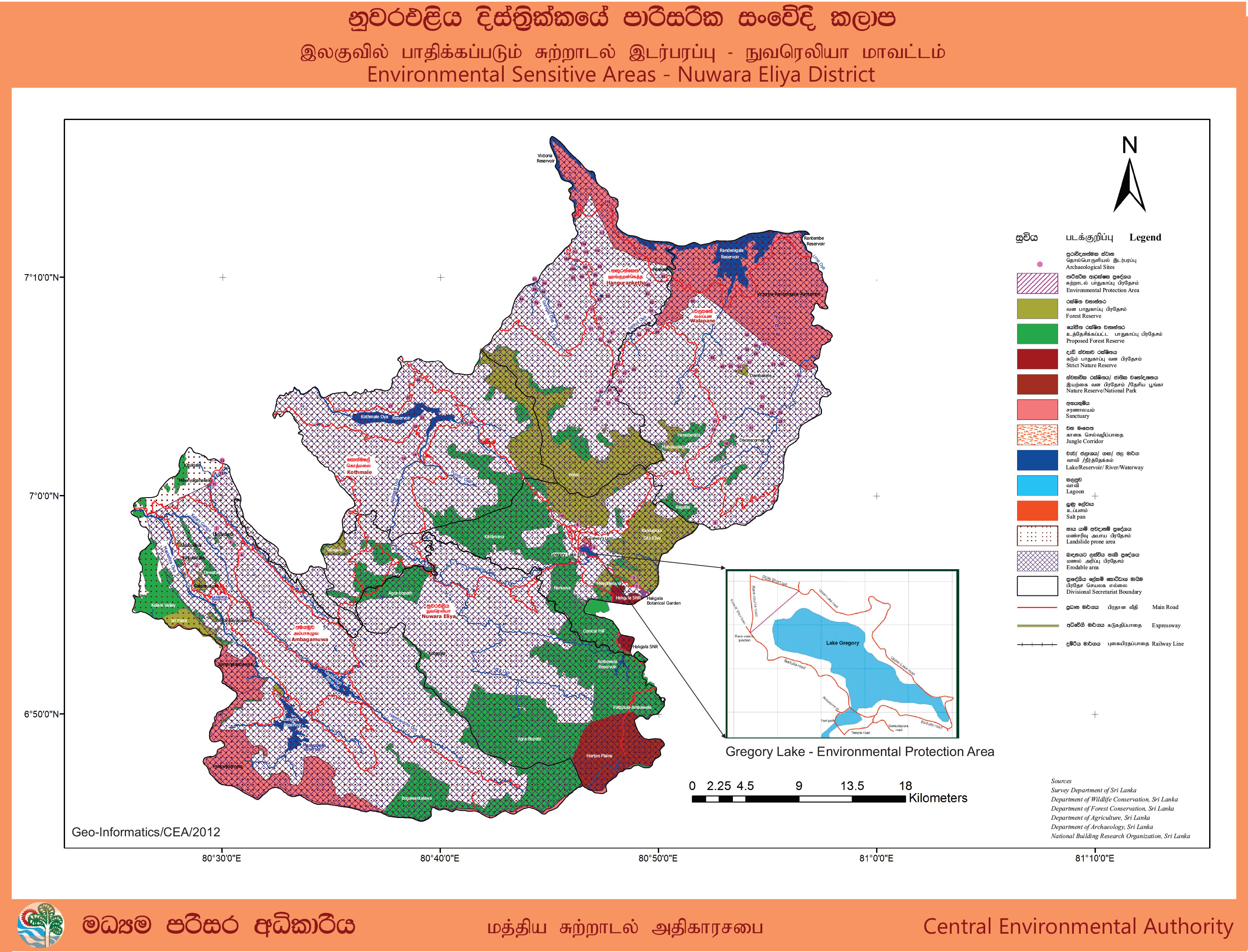 Nuwara Eliya Sri Lanka Map